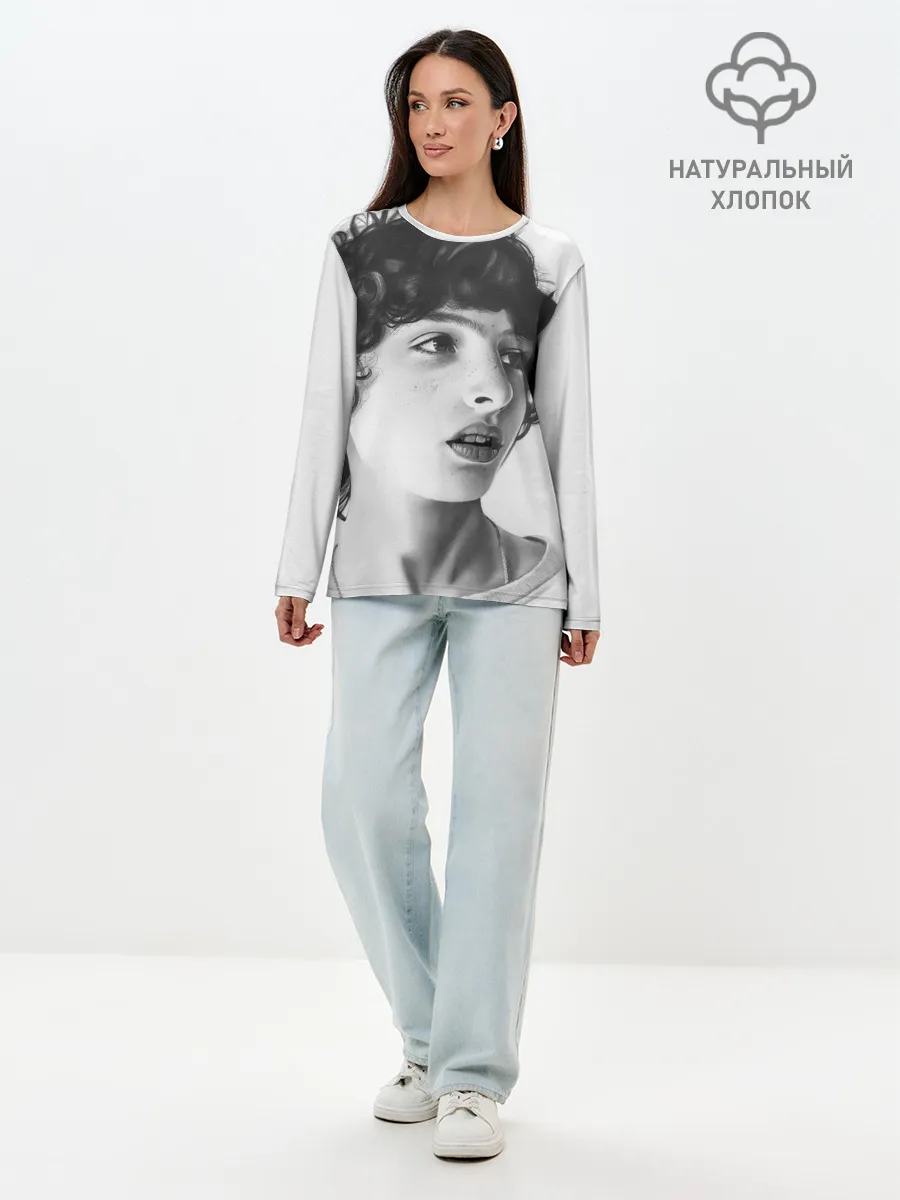 Лонгслив женский. Хлопок / finn wolfhard