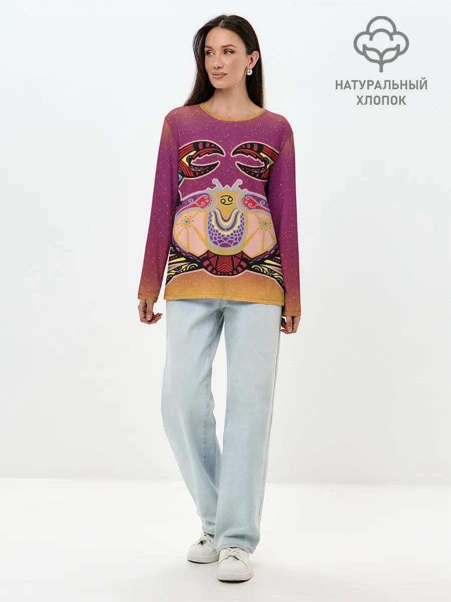 Лонгслив женский. Хлопок / Рак