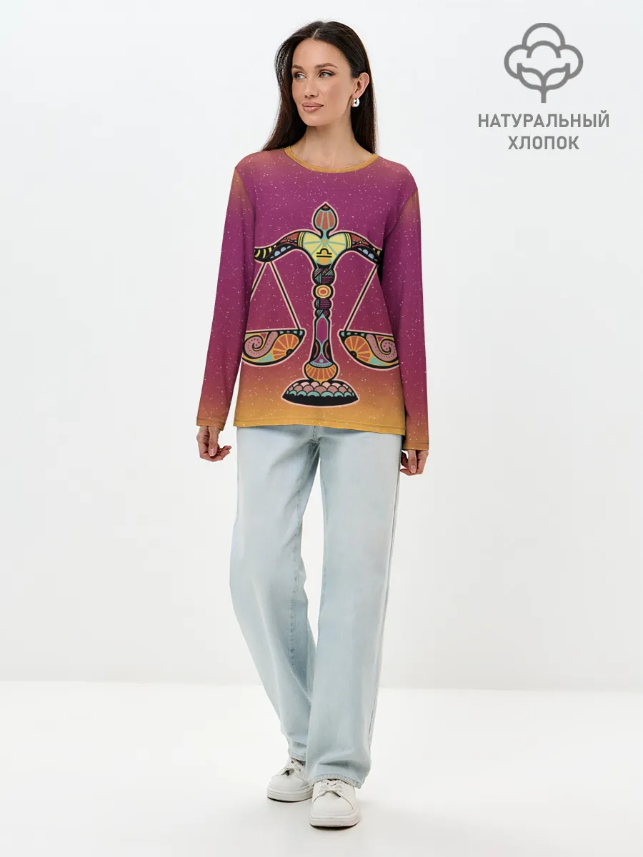 Лонгслив женский. Хлопок / Весы