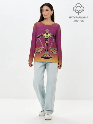 Лонгслив женский. Хлопок / Весы