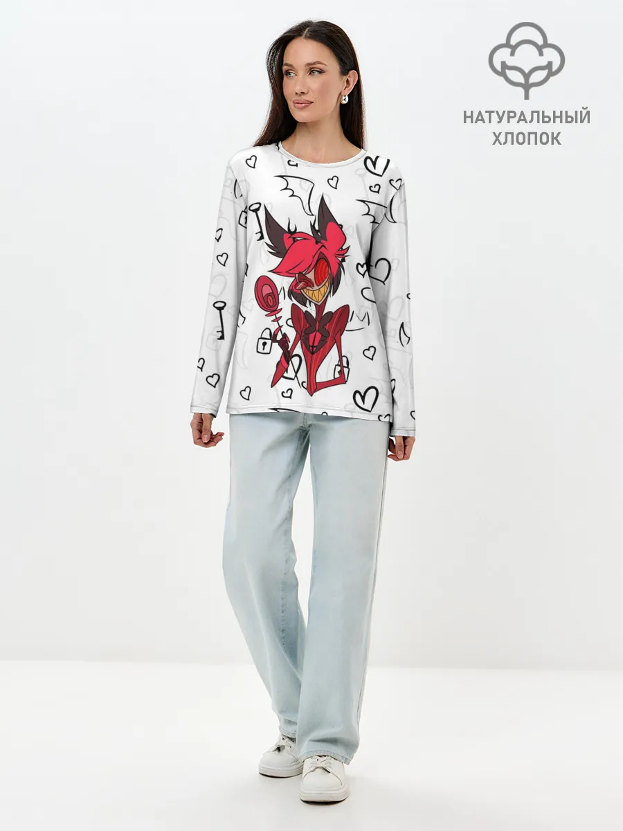 Лонгслив женский. Хлопок / ОТЕЛЬ ХАЗБИН АЛАСТОР