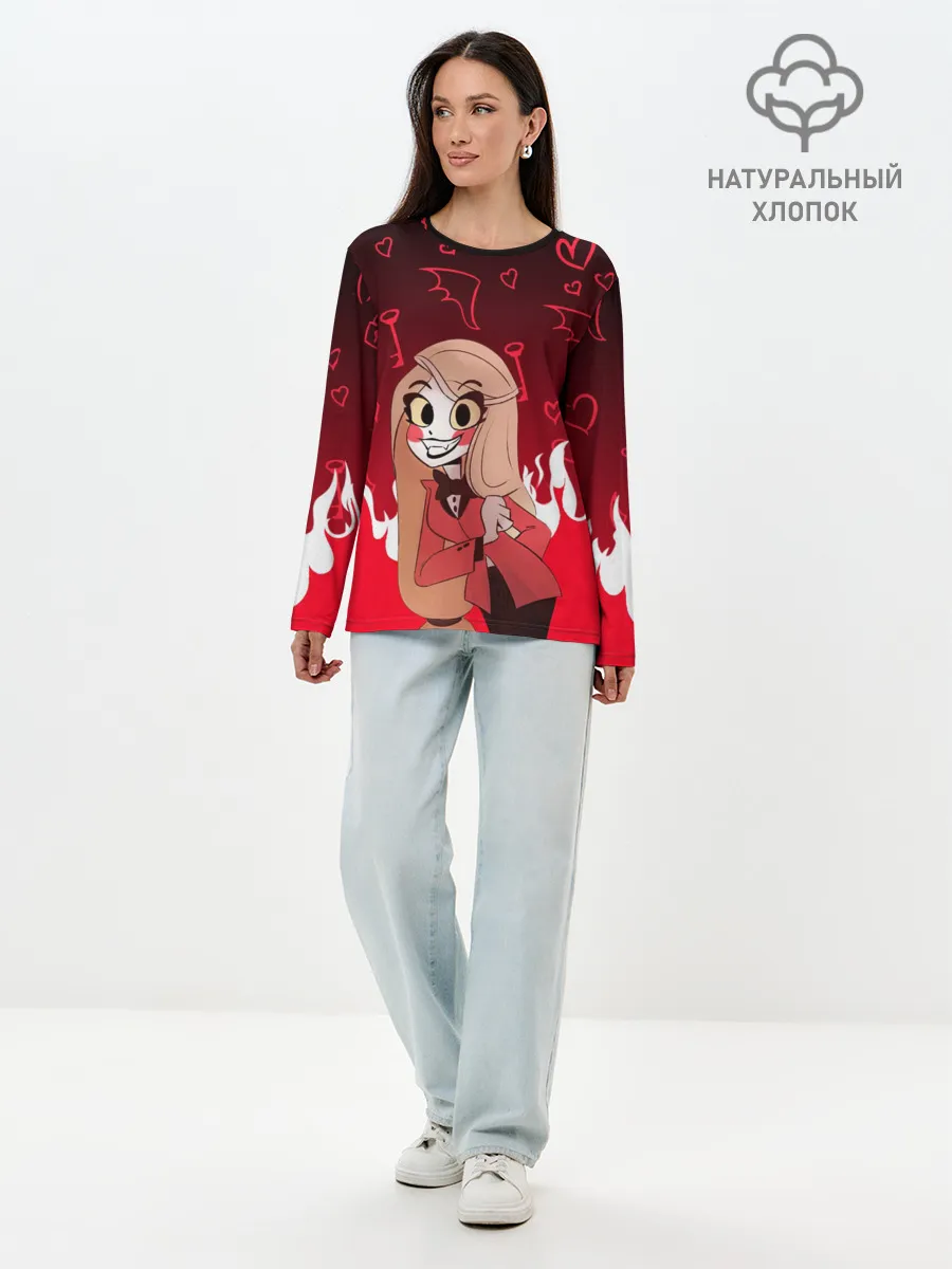 Лонгслив женский. Хлопок / ОТЕЛЬ ХАЗБИН ЧАРЛИ