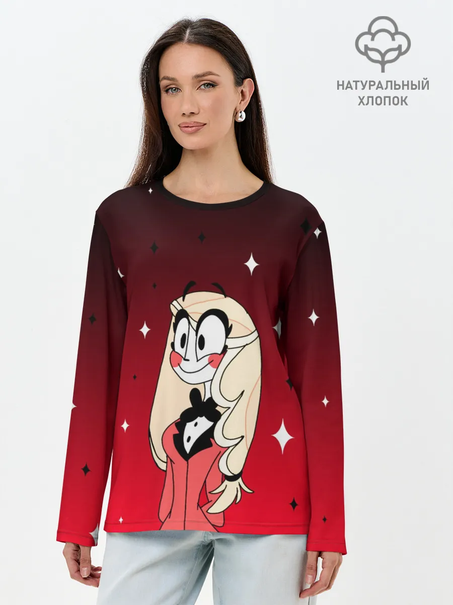 Лонгслив женский. Хлопок / ОТЕЛЬ ХАЗБИН ЧАРЛИ