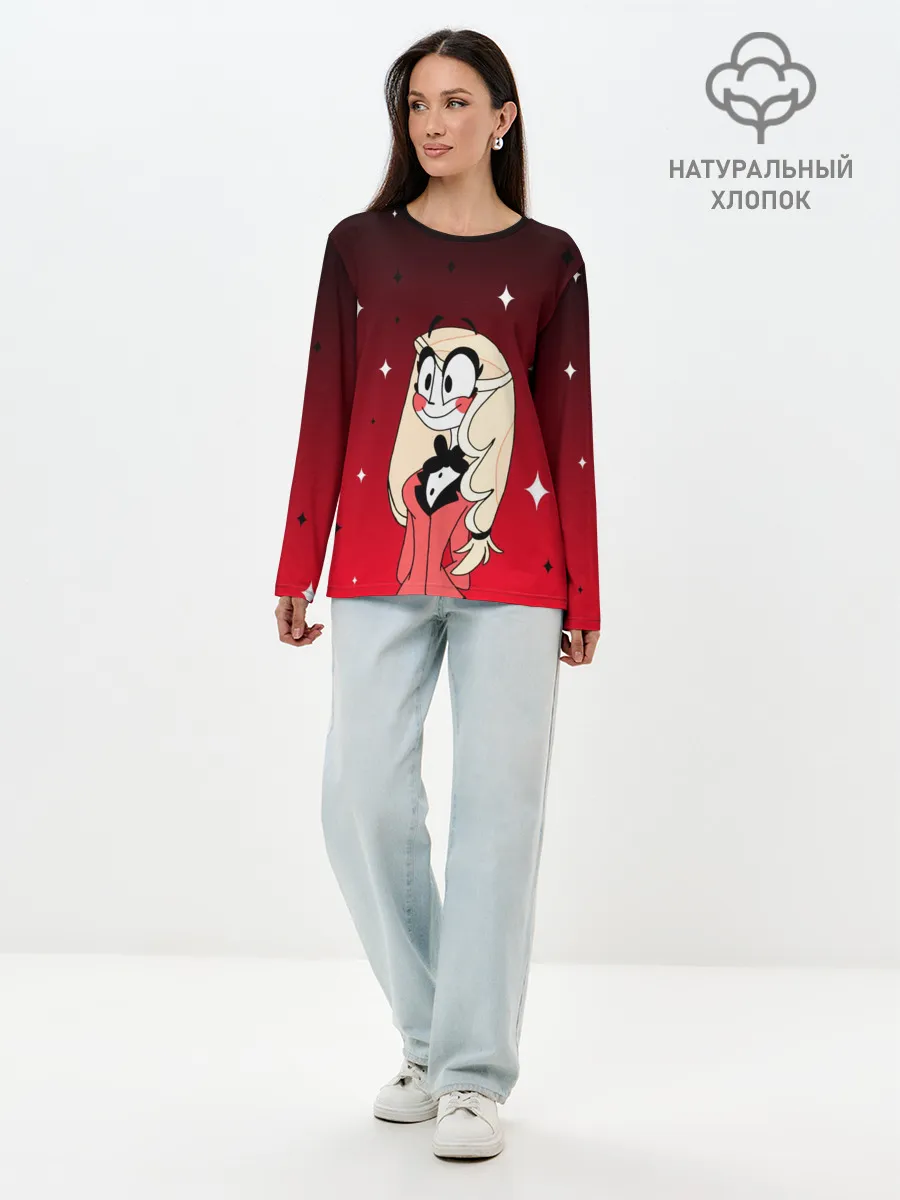 Лонгслив женский. Хлопок / ОТЕЛЬ ХАЗБИН ЧАРЛИ