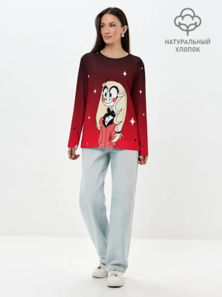 Лонгслив женский. Хлопок / ОТЕЛЬ ХАЗБИН ЧАРЛИ