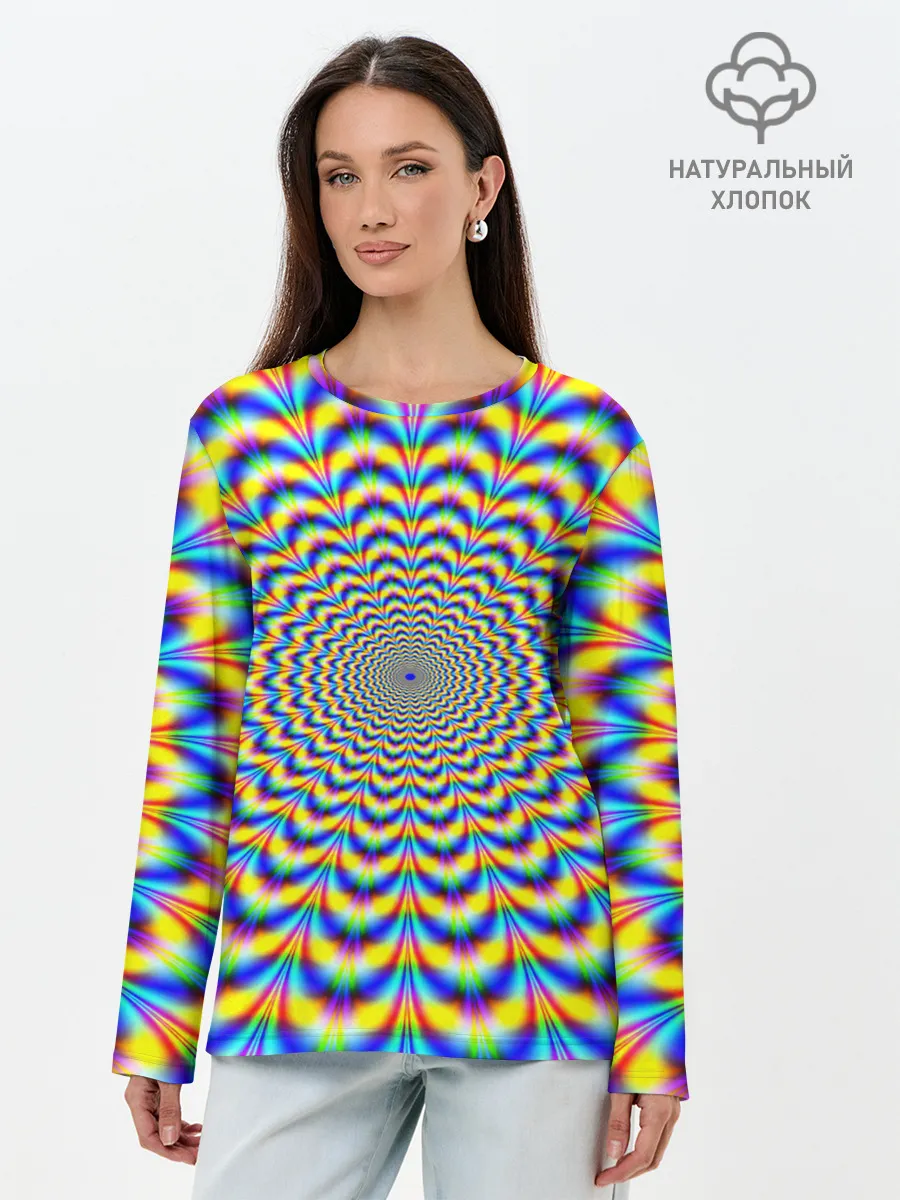 Лонгслив женский. Хлопок / Пульсация