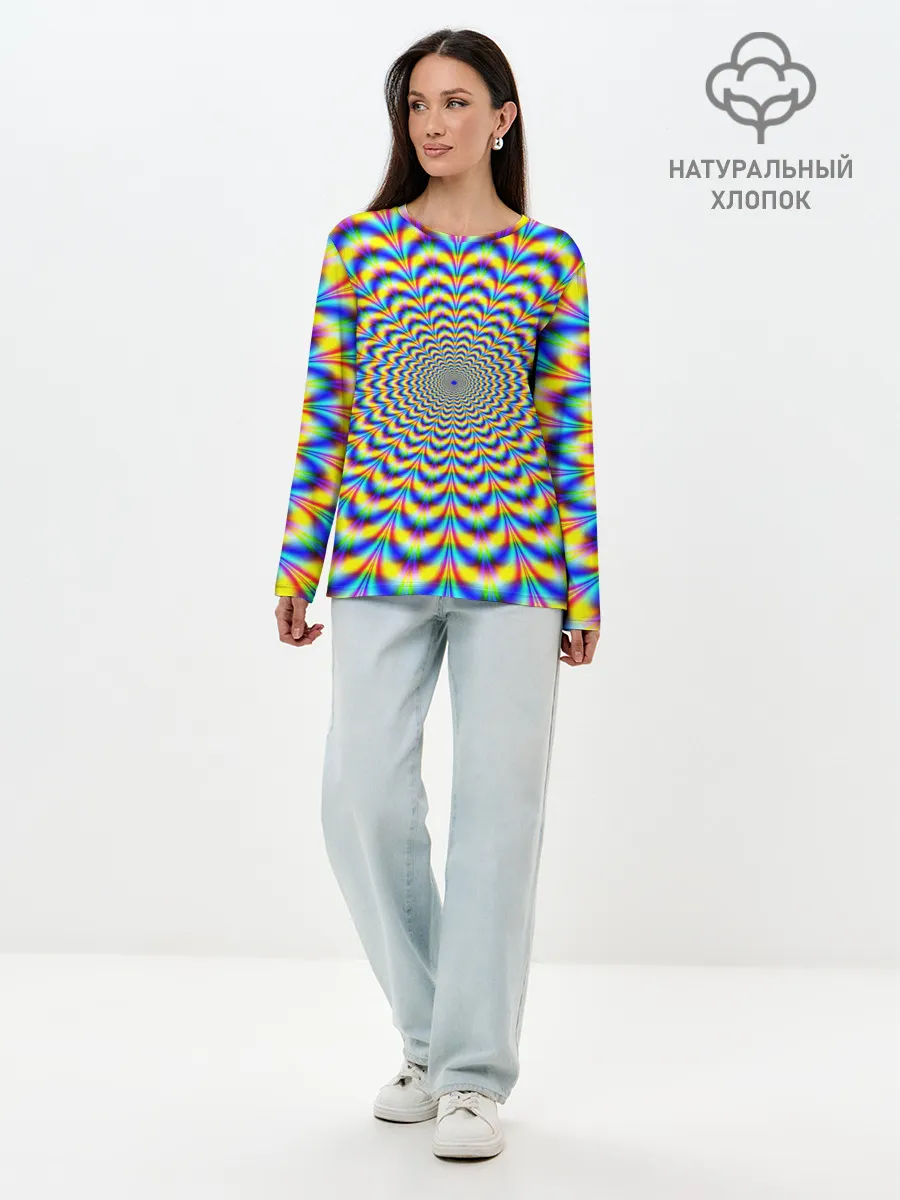 Лонгслив женский. Хлопок / Пульсация
