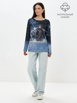 Лонгслив женский. Хлопок / Snow Bunny Girl