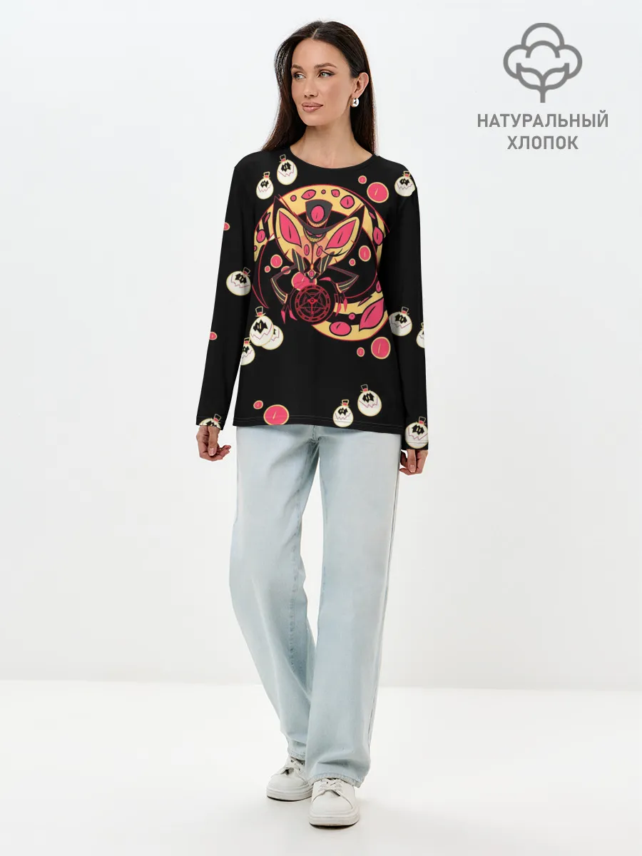 Лонгслив женский. Хлопок / Отель хазбин