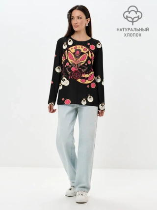 Лонгслив женский. Хлопок / Отель хазбин