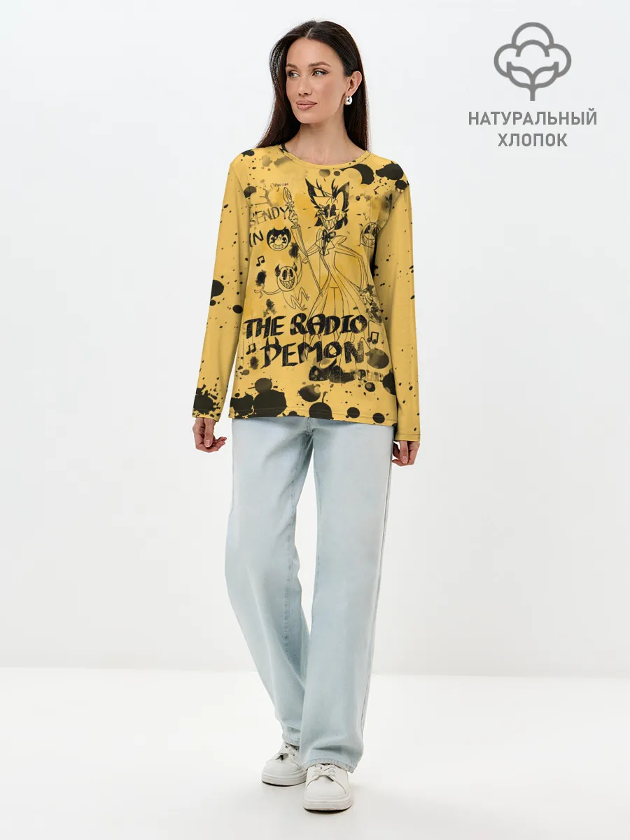 Лонгслив женский. Хлопок / Hazbin Hotel