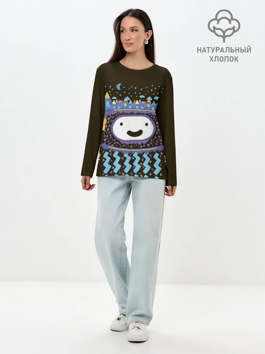 Лонгслив женский. Хлопок / Время приключений Snow
