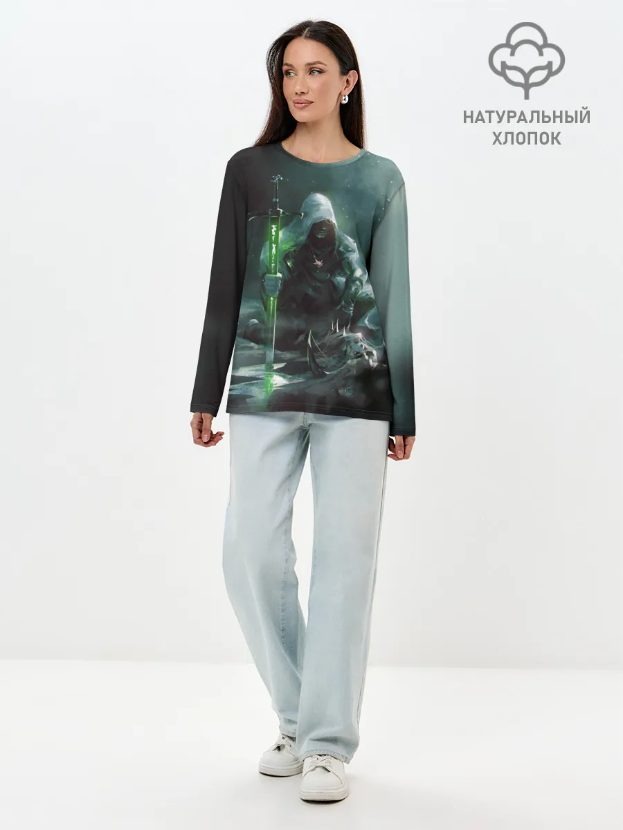 Лонгслив женский. Хлопок / ВЕДЬМАК