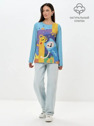 Лонгслив женский. Хлопок / Время приключений Winter