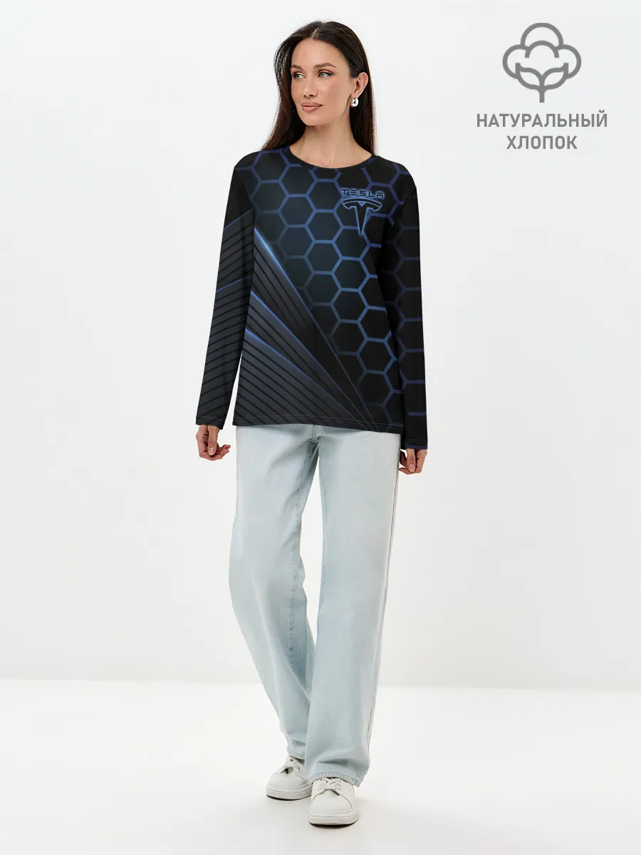 Лонгслив женский. Хлопок / Tesla