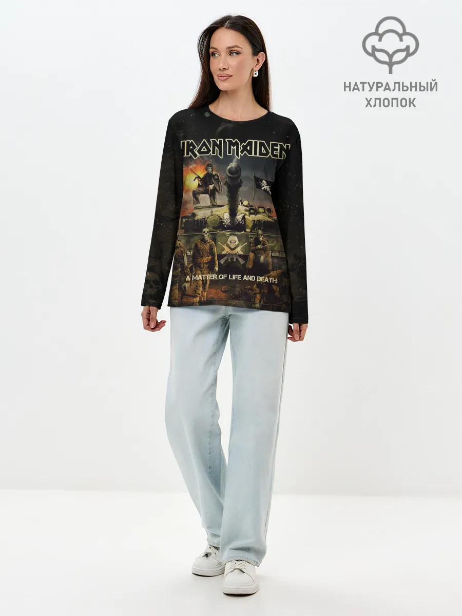 Лонгслив женский. Хлопок / Iron Maiden