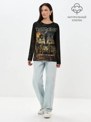 Лонгслив женский. Хлопок / Iron Maiden