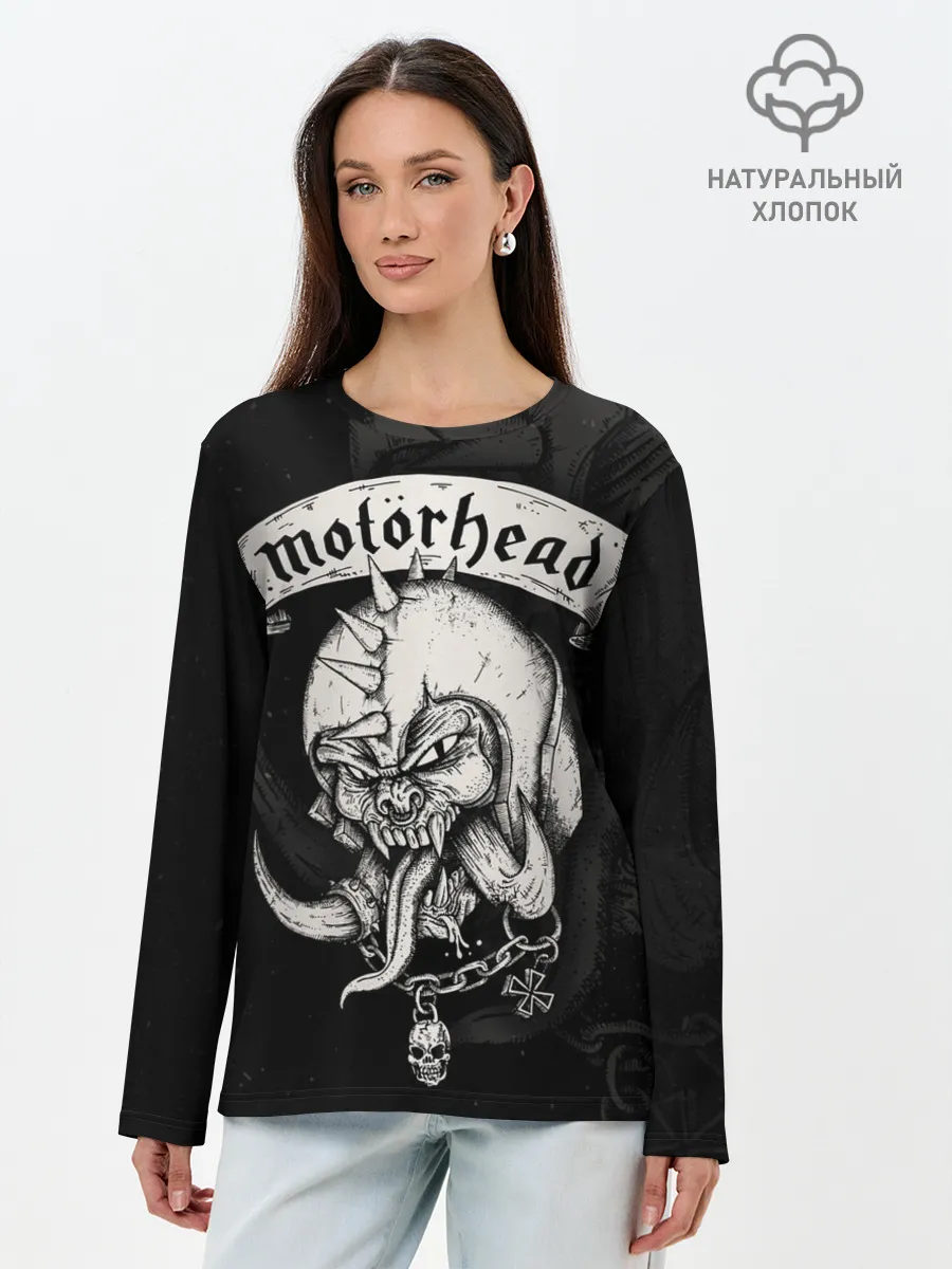 Лонгслив женский. Хлопок / Motorhead