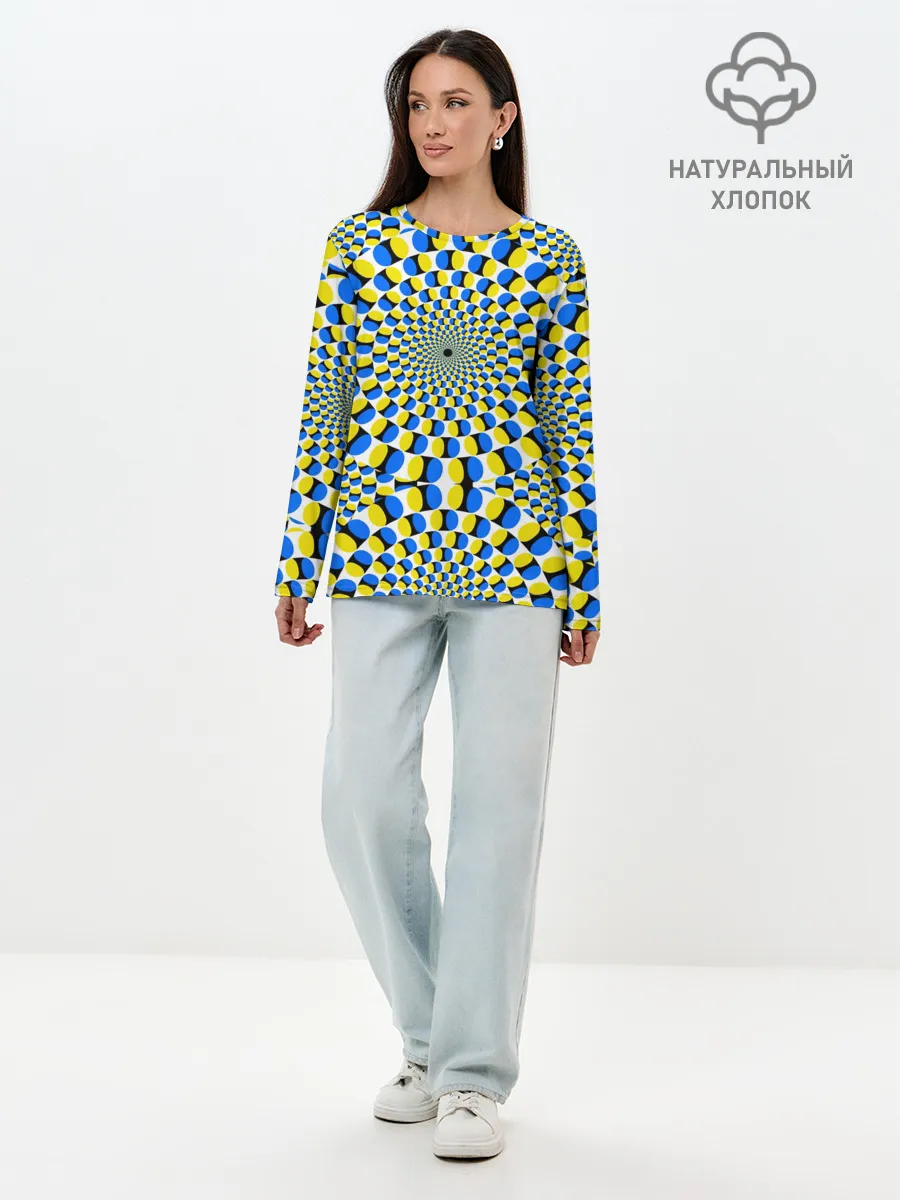 Лонгслив женский. Хлопок / ИЛЛЮЗИЯ