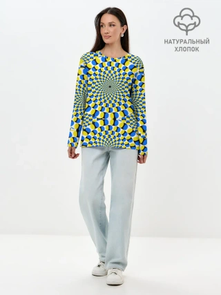 Лонгслив женский. Хлопок / ИЛЛЮЗИЯ