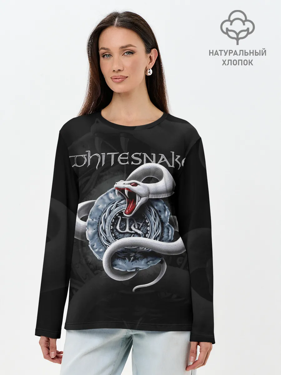 Лонгслив женский. Хлопок / Whitesnake