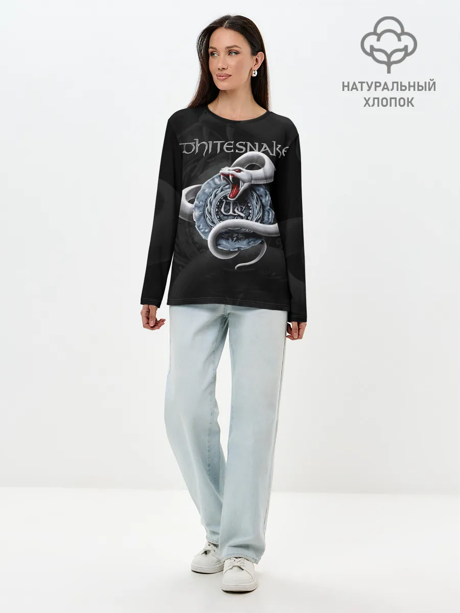 Лонгслив женский. Хлопок / Whitesnake