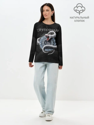 Лонгслив женский. Хлопок / Whitesnake