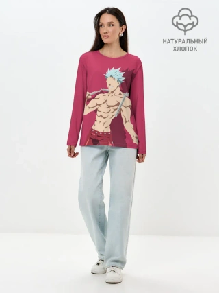 Лонгслив женский. Хлопок / Ban тень