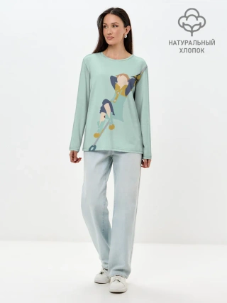 Лонгслив женский. Хлопок / King