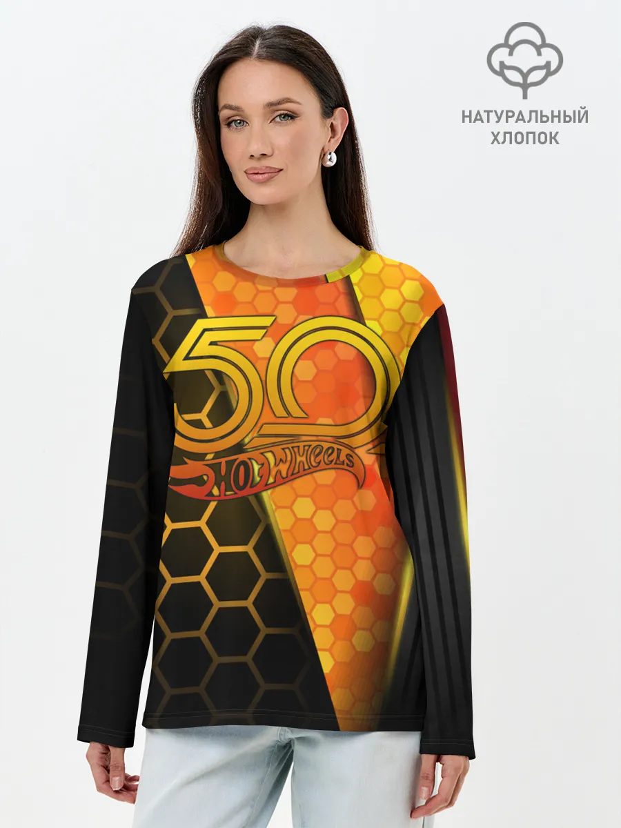 Лонгслив женский. Хлопок / Hot Wheels