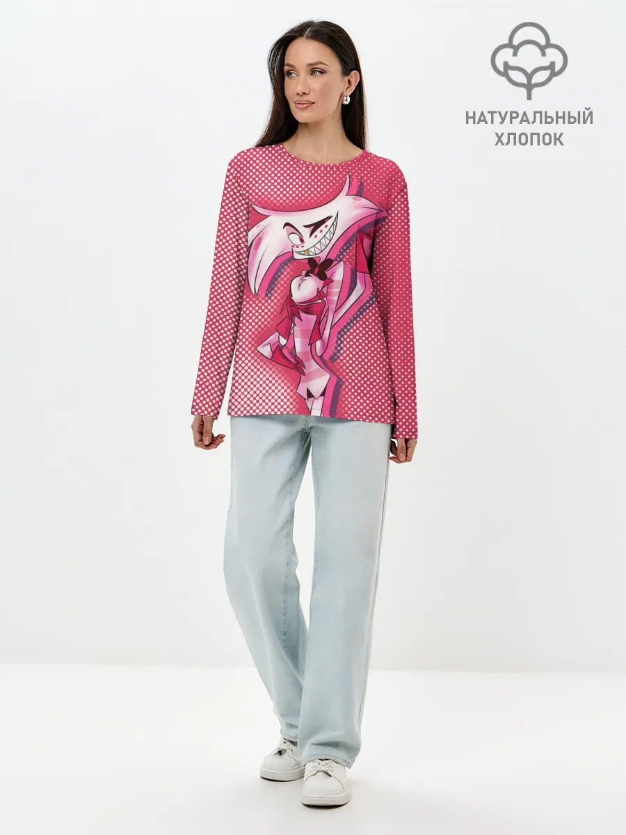Лонгслив женский. Хлопок / Отель хазбин