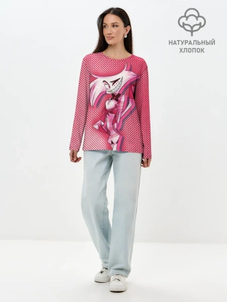 Лонгслив женский. Хлопок / Отель хазбин