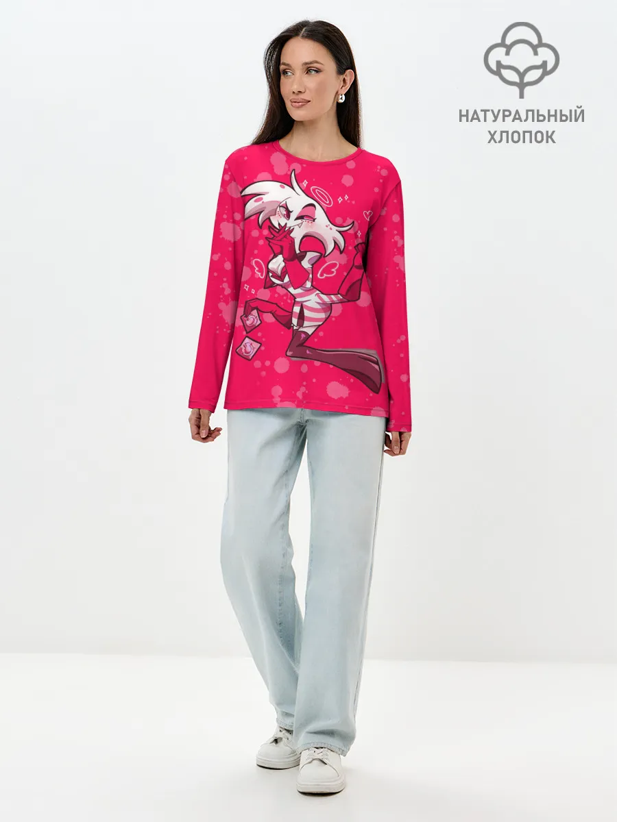 Лонгслив женский. Хлопок / Hazbin Hotel