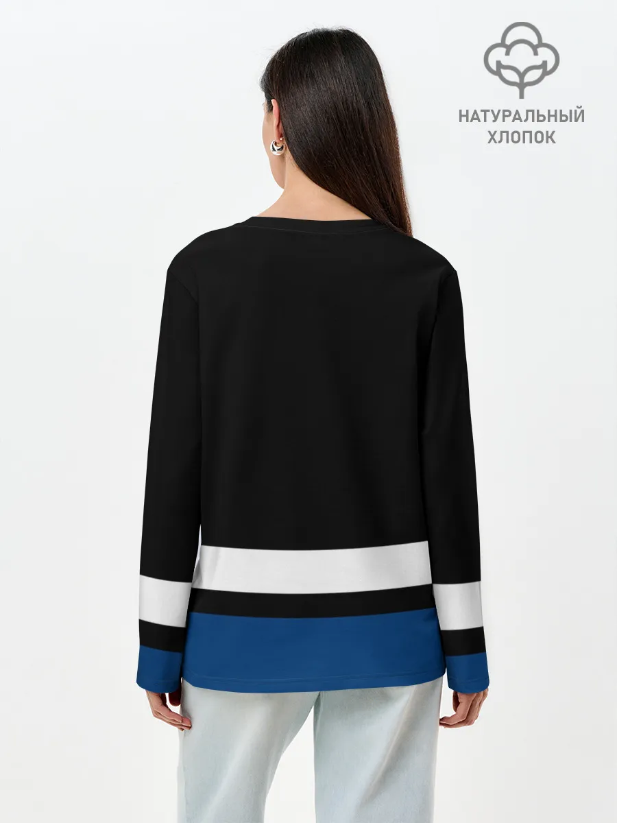 Лонгслив женский. Хлопок / Торонто Мейпл Лифс