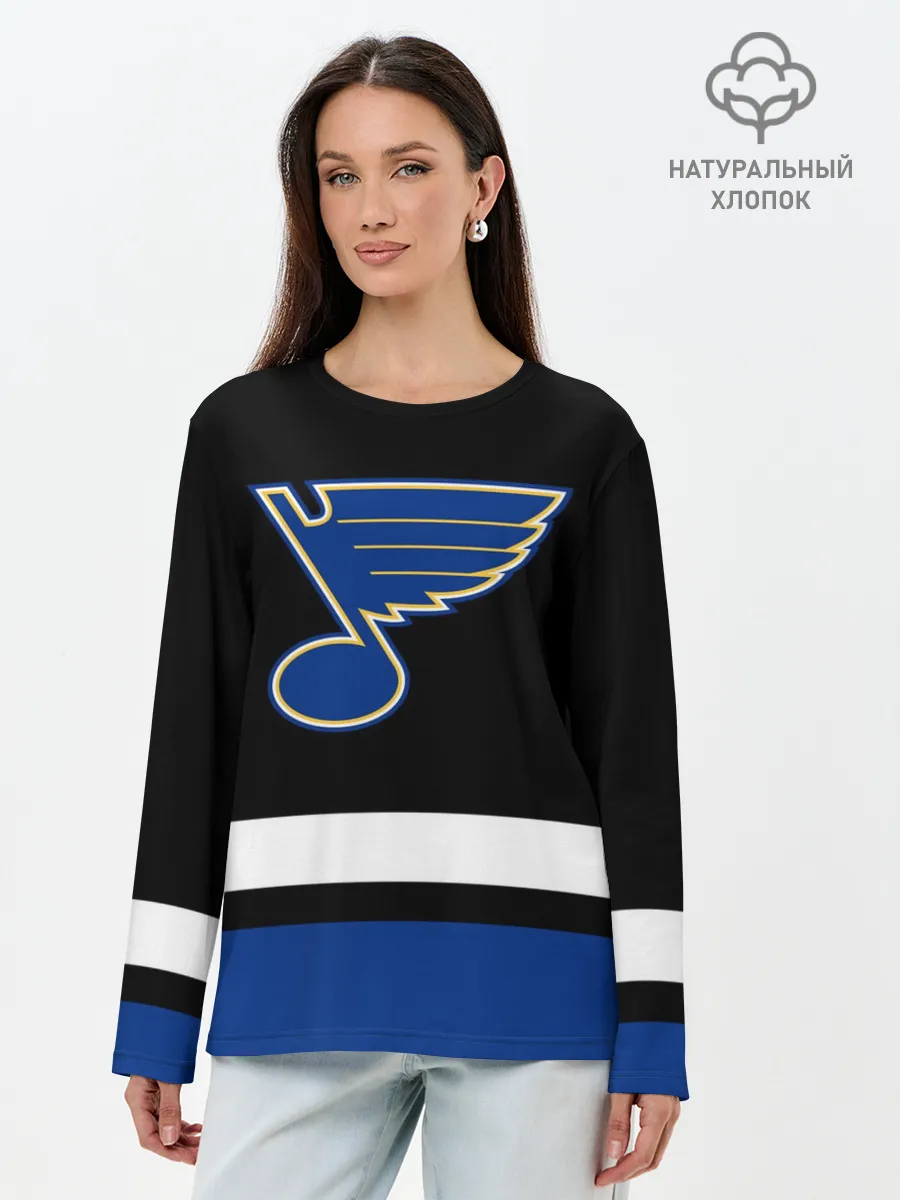Лонгслив женский. Хлопок / Сент-Луис Блюз НХЛ