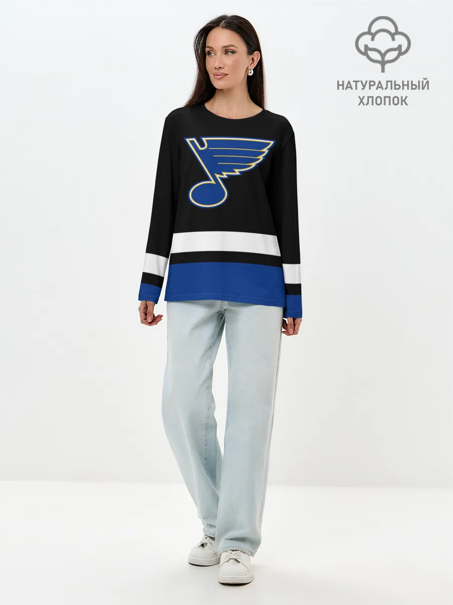 Лонгслив женский. Хлопок / Сент-Луис Блюз НХЛ