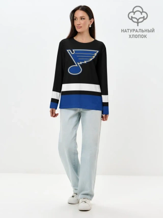 Лонгслив женский. Хлопок / Сент-Луис Блюз НХЛ