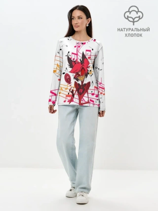 Лонгслив женский. Хлопок / ОТЕЛЬ ХАЗБИН АЛАСТОР