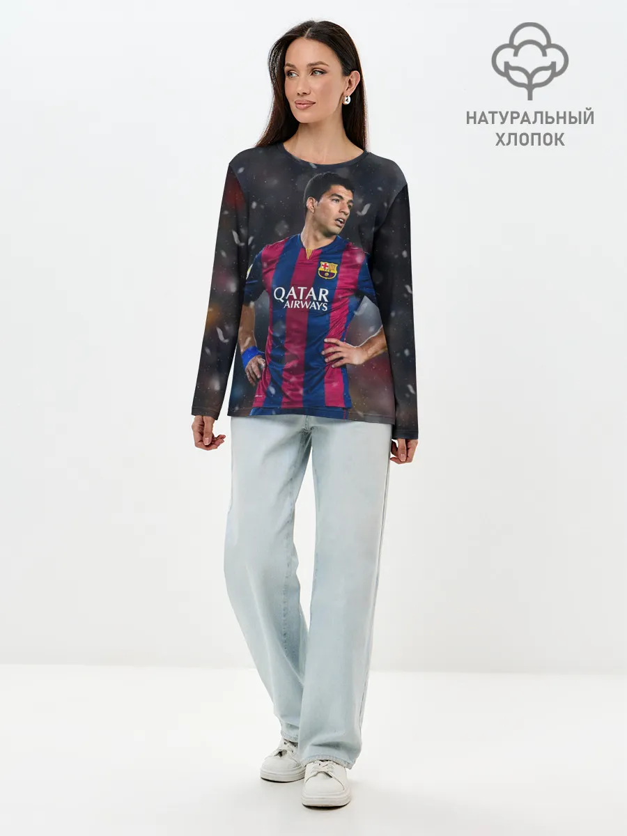 Лонгслив женский. Хлопок / Луис Суарес