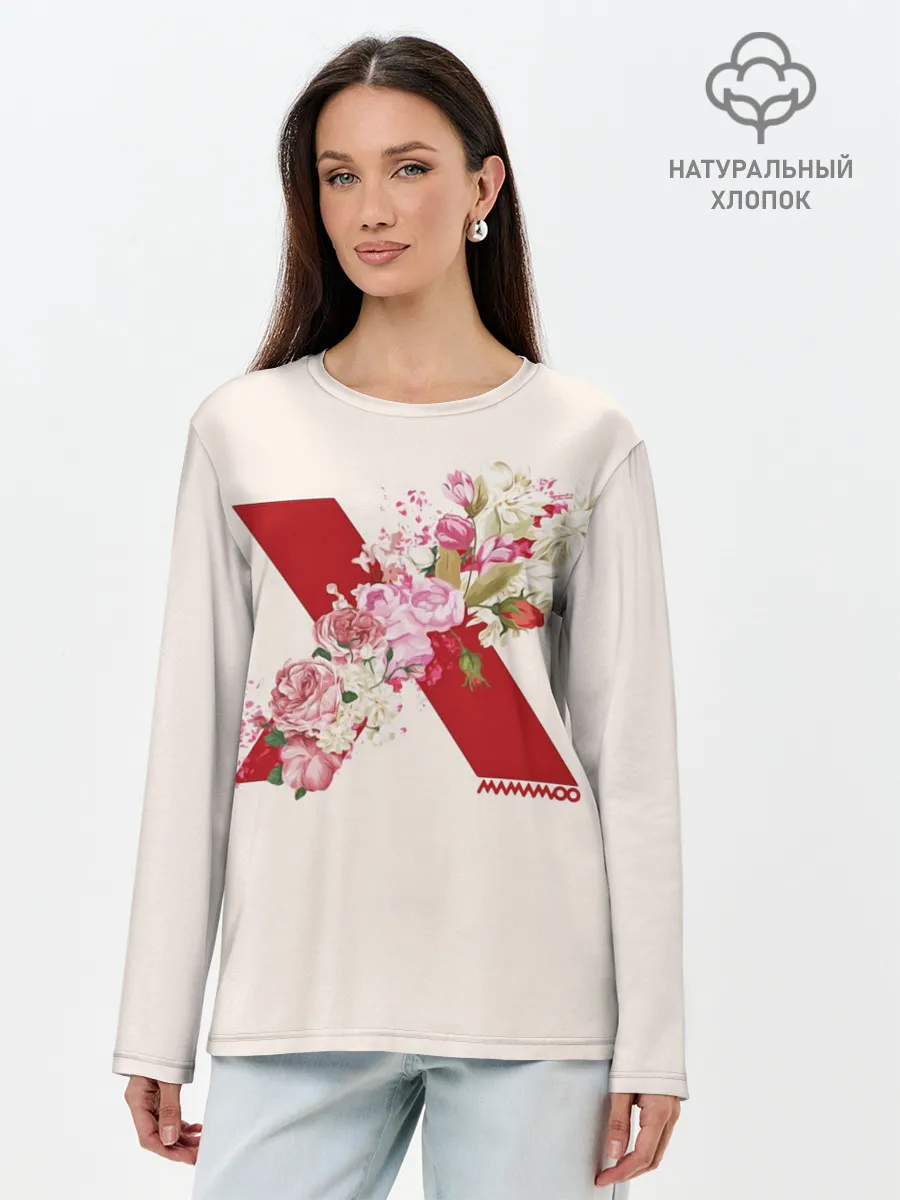 Лонгслив женский. Хлопок / Mamamoo