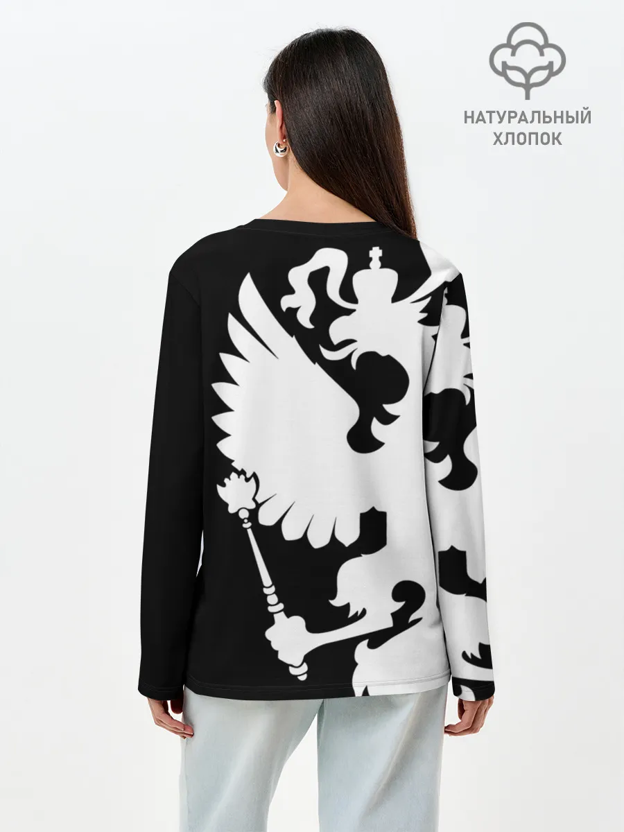 Лонгслив женский. Хлопок / Полиция