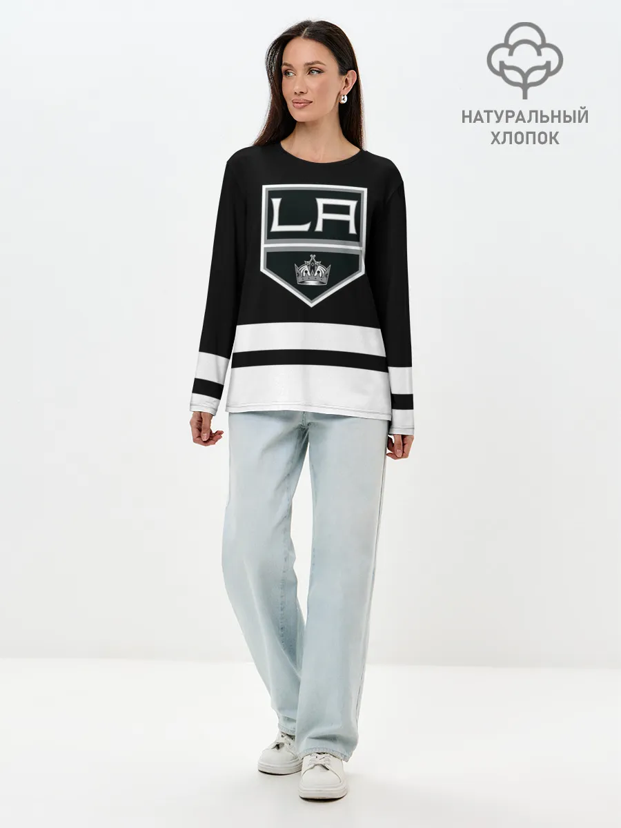 Лонгслив женский. Хлопок / Лос-Анджелес Кингз НХЛ
