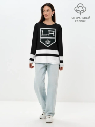 Лонгслив женский. Хлопок / Лос-Анджелес Кингз НХЛ