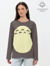 Лонгслив женский. Хлопок / Животик Тоторо