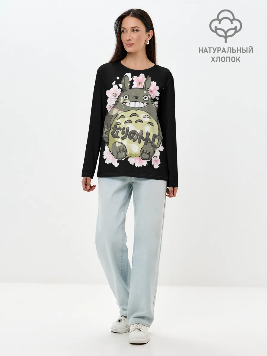 Лонгслив женский. Хлопок / My Neighbor Totoro заяц