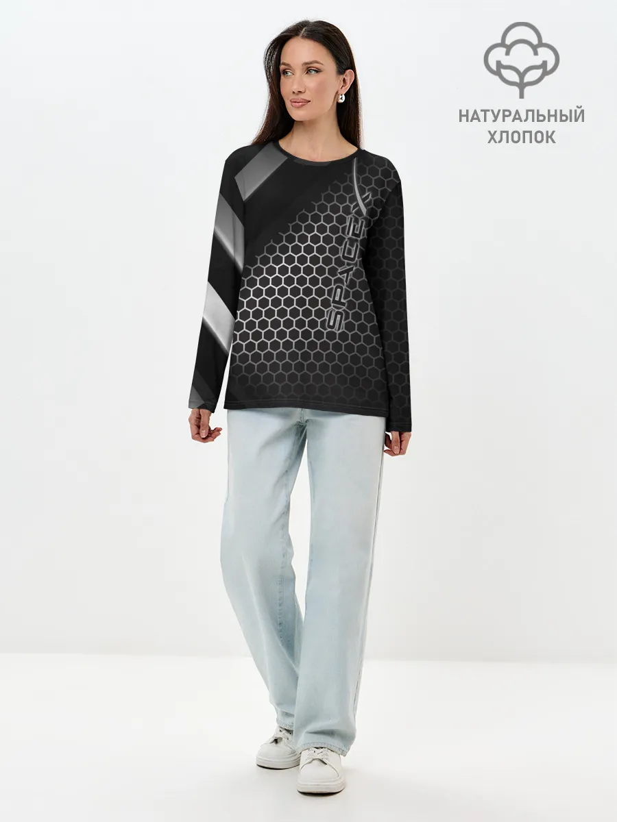 Лонгслив женский. Хлопок / SpaceX