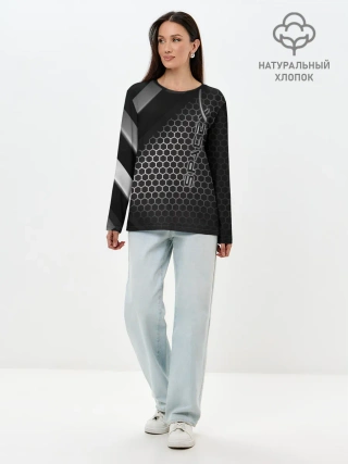 Лонгслив женский. Хлопок / SpaceX