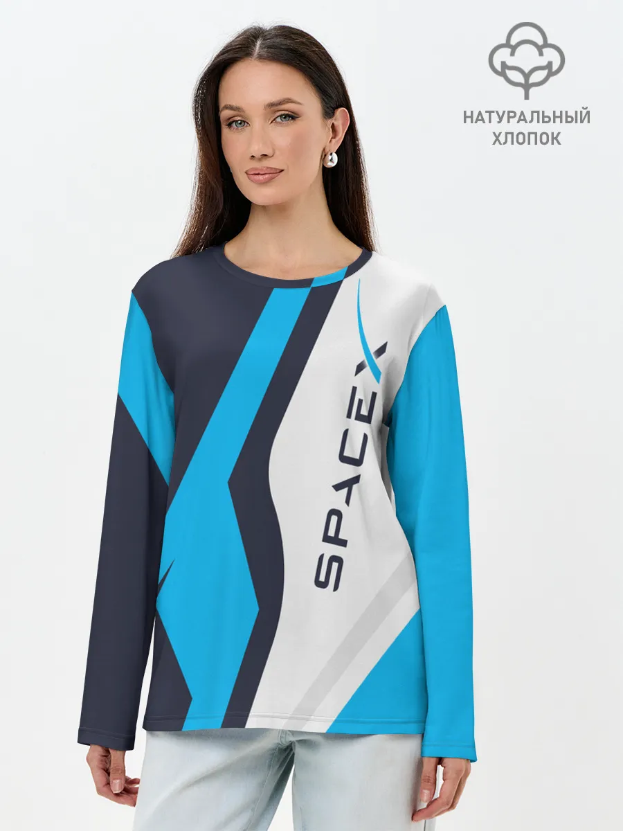 Лонгслив женский. Хлопок / SpaceX
