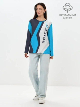Лонгслив женский. Хлопок / SpaceX