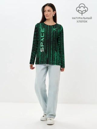 Лонгслив женский. Хлопок / SpaceX
